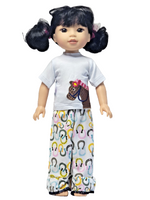 Embroidered Horse Pant Set Fits 14.5" Wellie Wisher American Girl Doll Clothing0