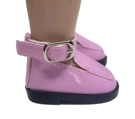 Pink Buckle Shoes Fits 14.5" Wellie Wisher American Girl Doll Shoes2