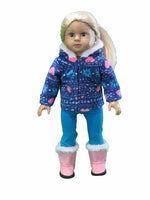 Blue Snowflake Pant Set Fits 18" American Girl Doll Clothing1