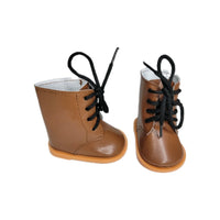 Brown High Top Boots Fits 18" American Boy Girl Doll Clothes Shoes2