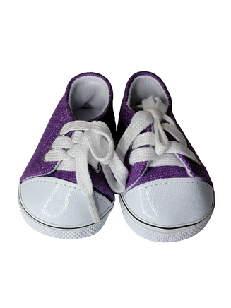 Purple Low Top Sneakers Fits 18" American Girl Doll Clothing Shoes1
