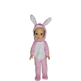 Pink Bunny Costume Fits 14.5" Wellie Wisher American Girl Doll Clothing0