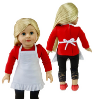 White Apron Fits 18" American Girl Boy Doll Clothing0