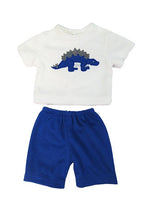 Blue Dinosaur Short Set Fits 18" American Girl Boy Doll Clothing2
