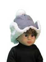 Grey Winter Pom Hat Fits 18" American Girl Boy Doll Clothing1