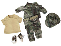 Camouflage Uniform Outfit Shoes 5pc  Fits 18" American Boy Girl Doll Clothing2