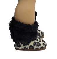 Cheeta Print Furry Boots Fits 18" American Girl Doll Clothing Shoes1