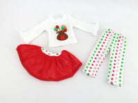 Reindeer Polka Dot 3pc Outfit Fits 14.5" Wellie Wisher American Girl Clothing 1