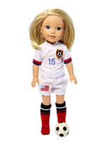 Soccer Uniform 14.5" Wellie Wisher American Girl Doll Clothing0