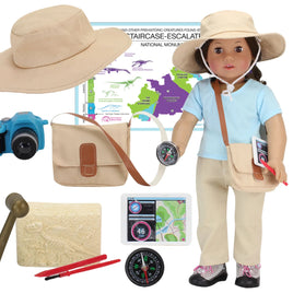 10-Piece Paleontologist Set Fits 18" American Girl Doll Clothes Accessories0