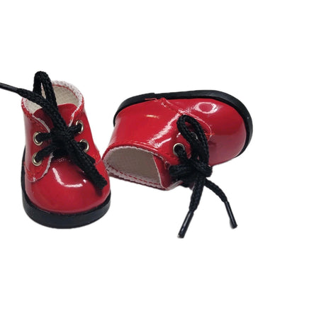 Red Shoes With Black Laces Fits 14.5" Wellie Wisher American Girl Doll Shoes2