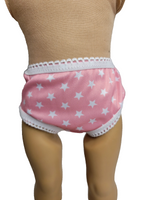 3 Pair Of Star Underwear Pink Blue Lavender Fits 18" American Girl Doll Clothing1