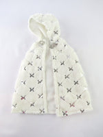 White Fur Sequin Cape Coat Fits 14.5" Wellie Wisher American Girl Doll Clothing1