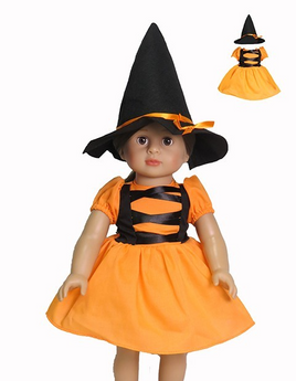 Witch Costume Dress Hat Halloween Fits 18" American Girl Doll Clothing0