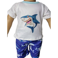 Shark Shorts Set Fits 18" American Boy Girl Doll Clothes1