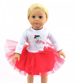 Christmas Snowman Dress Fits 18" American Girl Doll Clothing0