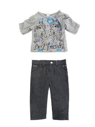 Best Friends Horse Pant Set Fits 18" American Girl Doll Clothing1