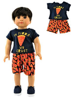 In Pizza We Crust Short Set Fits 18" American Girl Doll Clothing1