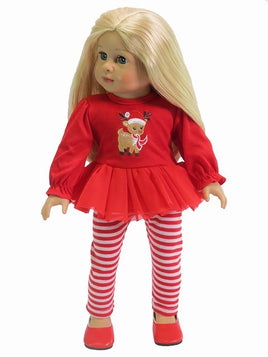 Rudolph Christmas Reindeer Pant Set Fits 18" American Girl Doll Clothing0