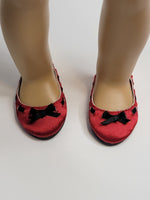 Red And Black Dress Shoes Fits 18" American Girl Doll Clothing Shoes2