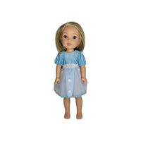 Blue Flower Dress Fits 14.5" Wellie Wisher American Girl Doll Clothing1