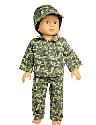 Camouflage Pant Set And Hat Fits 18" American Girl Doll Clothing0