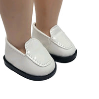 White Loafers Fits 14.5" Wellie Wisher American Girl Doll Shoes0