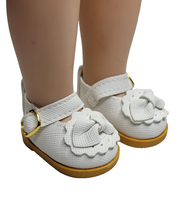 White Mary Jane Dress Shoes Fits 14.5" Wellie Wisher American Girl Doll Shoes1