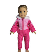Magenta And Light Pink Snowsuit Fits 18" American Girl Doll Clothes1