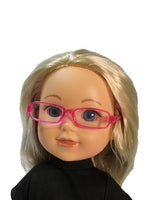 Pink & Teal Glasses 4 Pack Fits 14.5" Wellie Wisher American Girl Doll Shoes3
