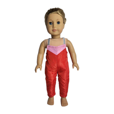 Red And Pink Snowsuit Coat & Snow Pants Fits 18" American Girl Doll Clothes2