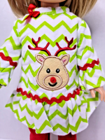 Reindeer Chevron Pant Set Fits 14.5" Wellie Wisher American Girl Doll Clothing1