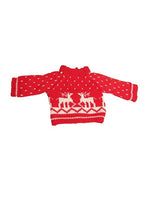 Red and White Reindeer Sweater Fits 18" American Boy Girl Doll Clothing1