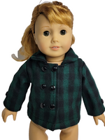 Black And Green Jacket Fits 18" American Girl Doll Clothing0