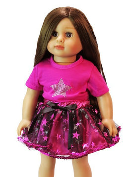 Super Star Tutu Skirt Set Fits 18" American Girl Doll Clothing0